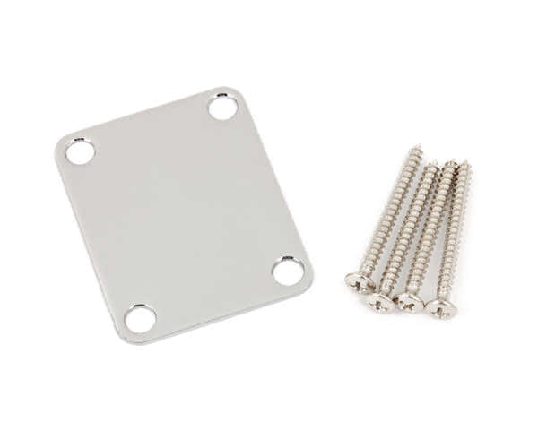Placa do braço de 4 parafusos de estilo vintage "plain" (sem número de série nem logótipo) (cromado)