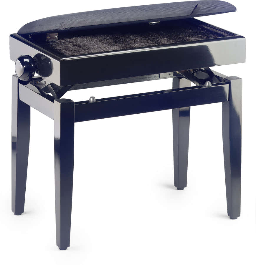 Banco para teclado PB55 BKP VBK Preto brilhante