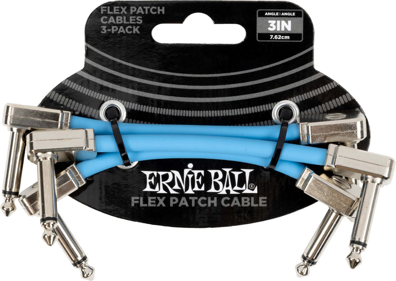PATCH CABLE FLEX 7,5CM - PACK 3 BLUE