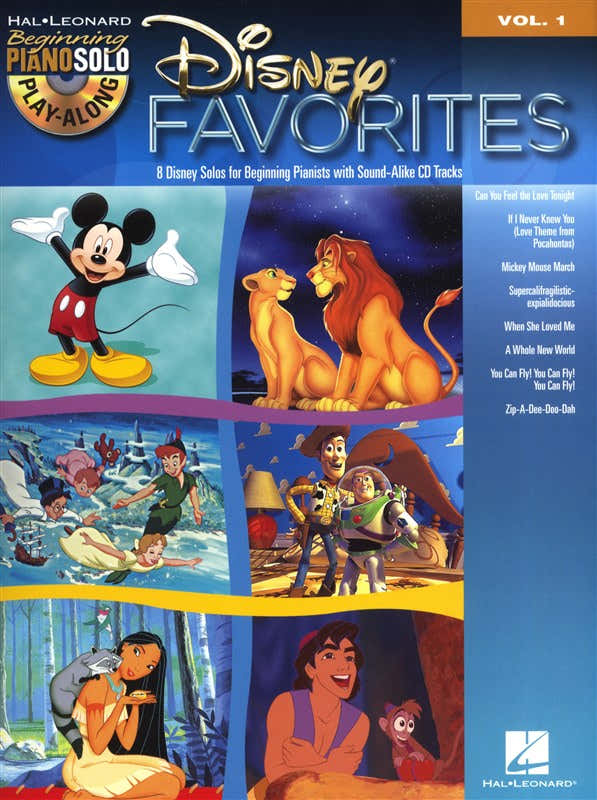 Piano Solo Play Along Volume 1 Disney Favorites + CD - Piano Solo