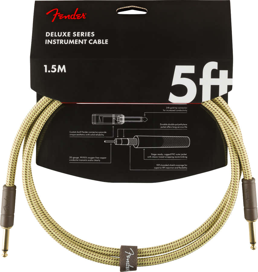 DELUXE INSTRUMENTS CABLE STRAIGHT/STRAIGHT 5' TWEED