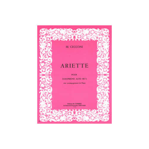Cecconi - Ariette - Saxophone et Piano