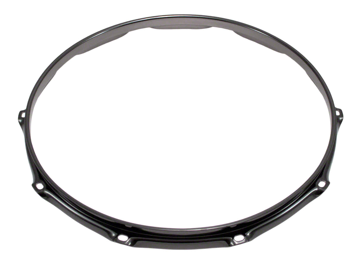 H23-14-10BK - 14" 10 HOLES BLACK 2.3MM SUPER TRIPLE FLANGE DRUM HOOP
