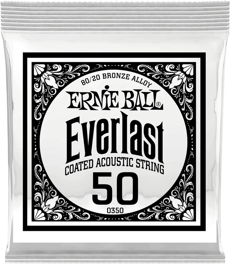 .050 EVERLAST COATED 80/20 BRONZE ACOUSTIC GUITAR STRINGS