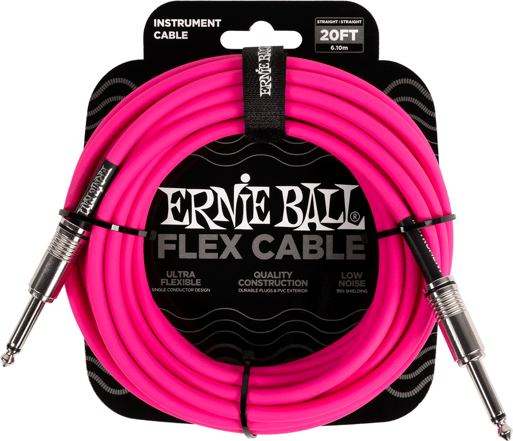 Cabos de Instrumento Flex Jack/jack 6M Rosa