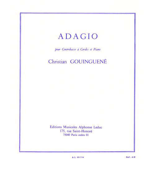 GOUINGUENE - ADAGIO - CONTREBASSE ET PIANO