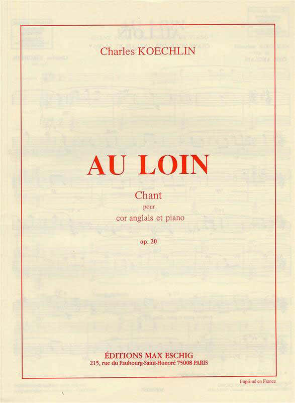 KOECHLIN - AU LOIN - COR ANGLAIS ET PIANO