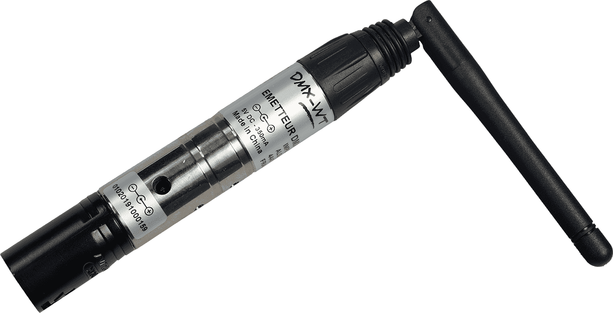 DMX-WT Emissor DMX sem fios macho de 3 pinos