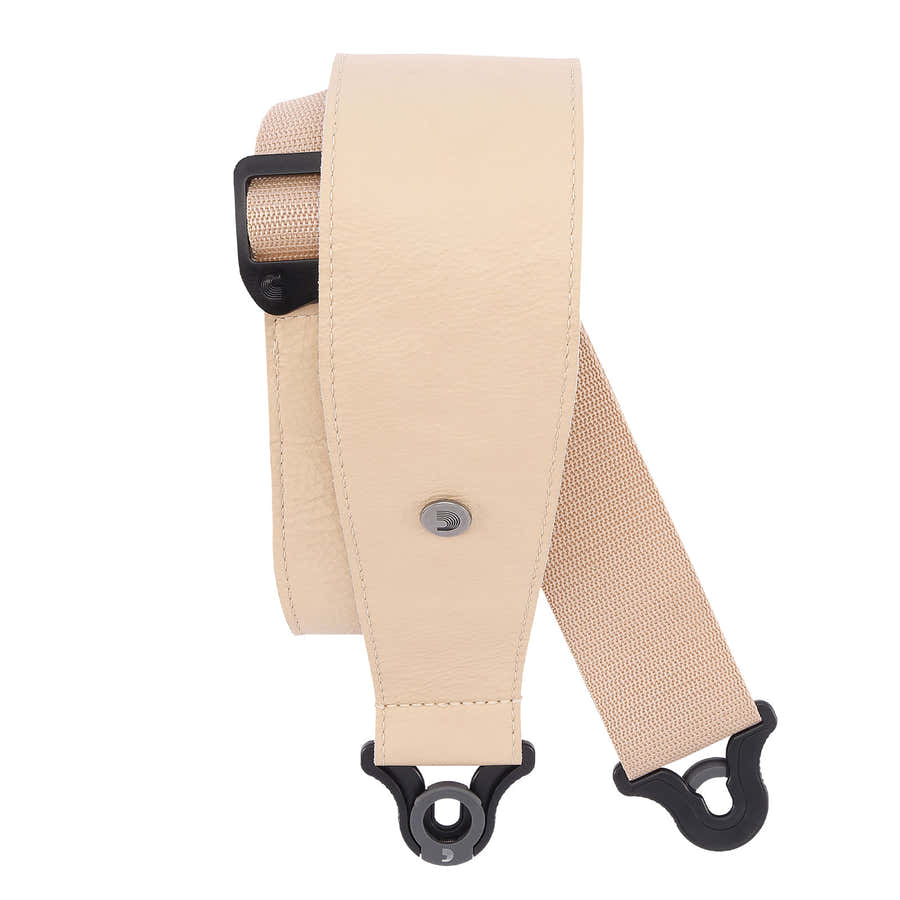 COMFORT LEATHER AUTO LOCK GUITAR STRAP TAN