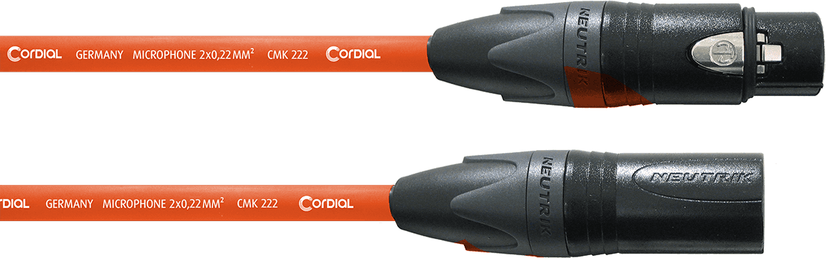 Cabo de microfone XLR 5 M Laranja