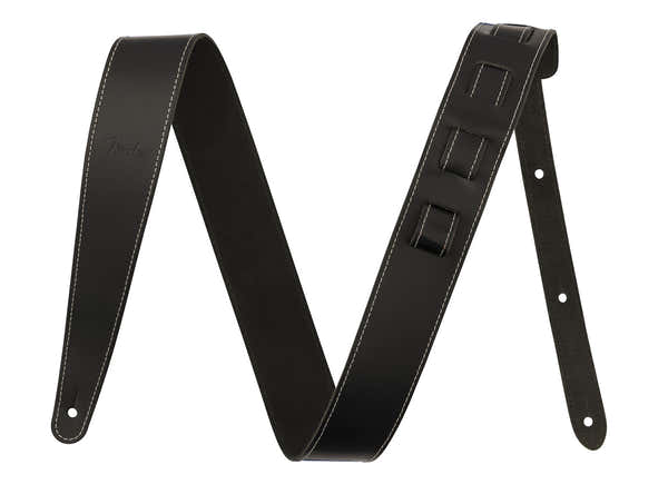 2" Correia de couro Essentials preta