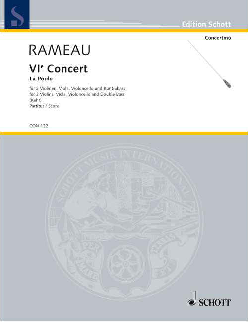 Rameau - Vi. Concert - 3 Violons Alto Violoncelle Et Double Bass