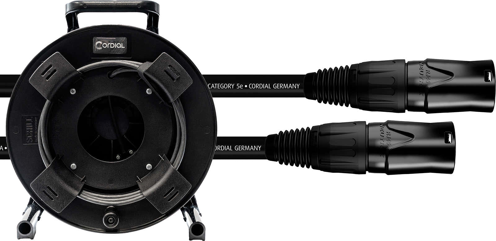 CORDIAL CAT 5E - S/UTP fichas NE8MXB1 / HIROSE RJ45 / enrolador 50 m
