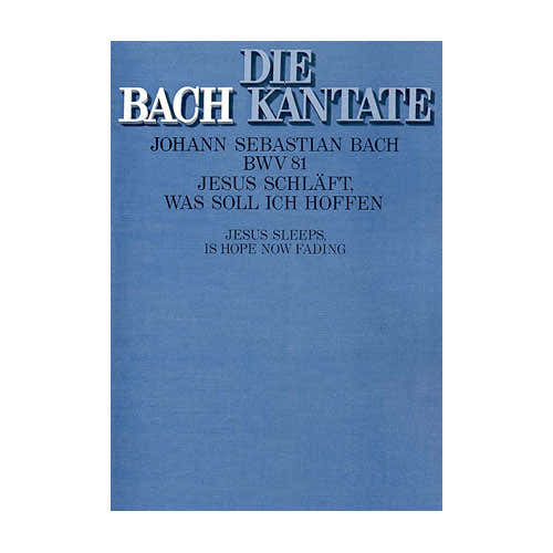 Pitions Ch - J.S. Bwv 81 : Jesus Schläft Was Soll Ich Hoffen