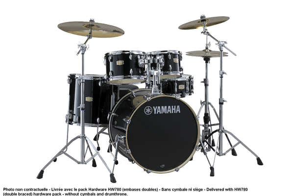 STAGE CUSTOM BIRCH - FUSION 20" - RAVEN BLACK + PACK HARDWARE HW780