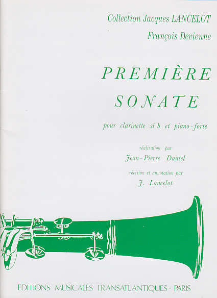 Devienne Première Sonate Pour Clarinette Si B et Pianoforte