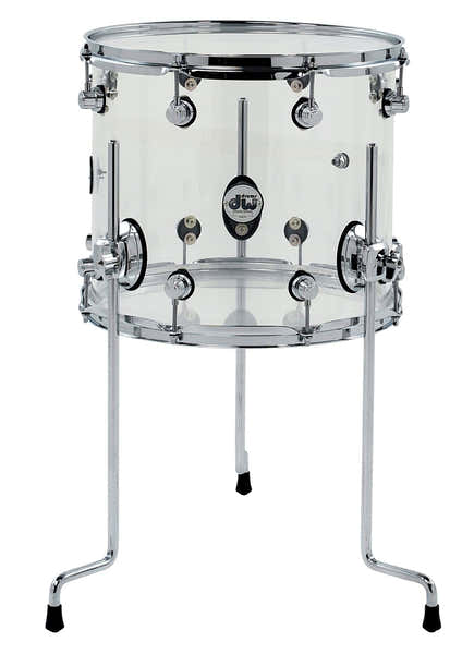 DW Drum Workshop FLOOR TOM DESIGN ACRYLIC CLEAR 14" x 12"