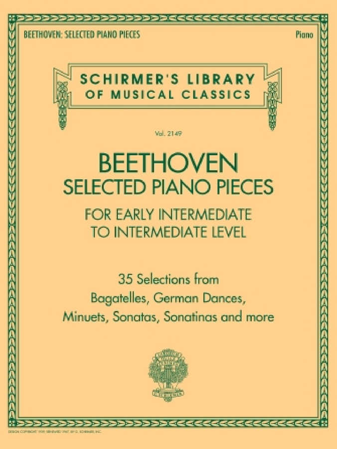 Ludwig Van Beethoven - Selected Piano Pieces: Early Intermed To Intermed - Piano