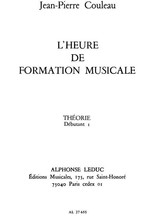 Heure de Formation Mus. Debutant 1 Theorie