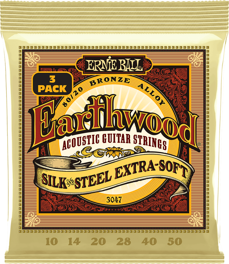 CORDES EARTHWOOD 80/20 BRONZE SILK&STEEL EXTRA SOFT 10-50 - PACK DE 3