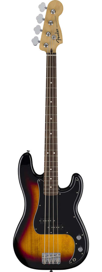 Standard Precision Bass LRL escudo preto Sunburst de 3 cores