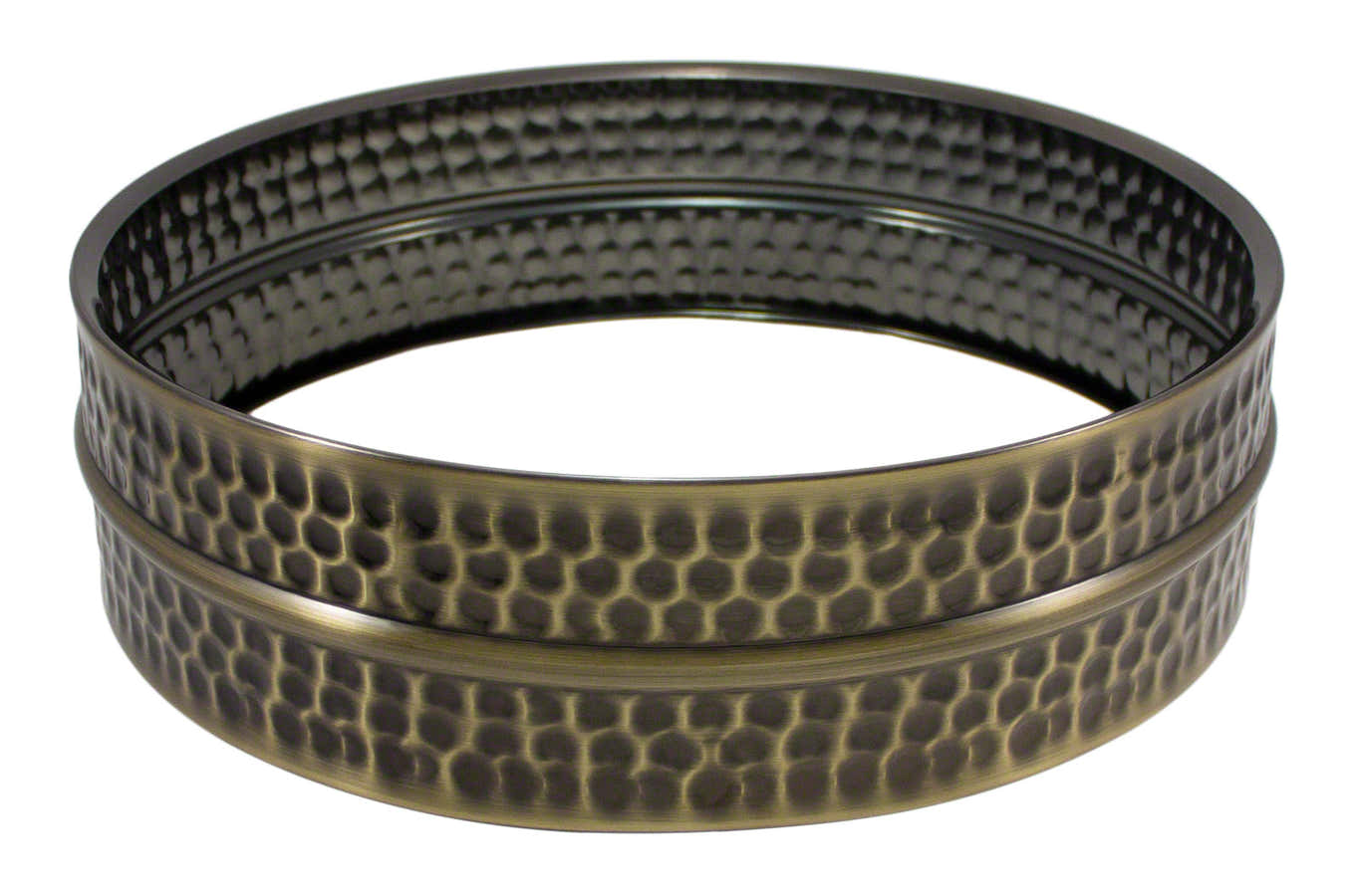 14X4 Casco de Latão Martelado Níquel Preto (latão)