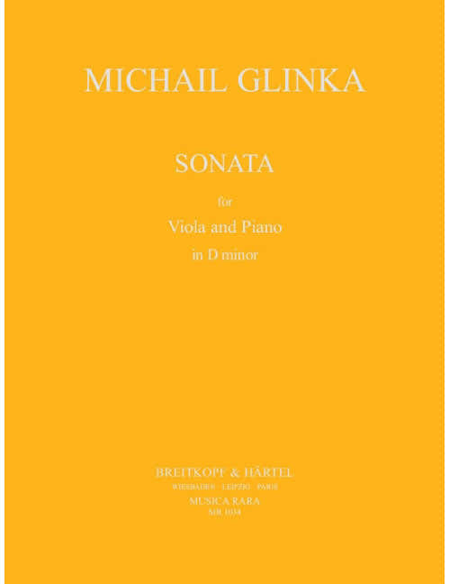 GLINKA - SONATE IN D-MOLL - ALTO ET PIANO