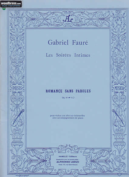 FAURE GABRIEL - ROMANCE SANS PAROLES OP.17 N°3 (OU ALTO OU VIOLONCELLE)