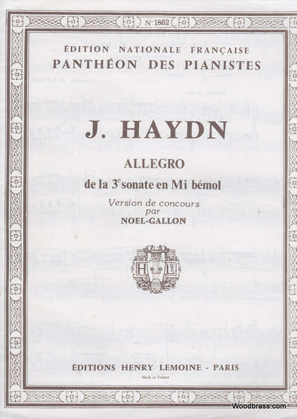 Lemoine Haydn Joseph - Allegro (3eme Sonate) - Piano