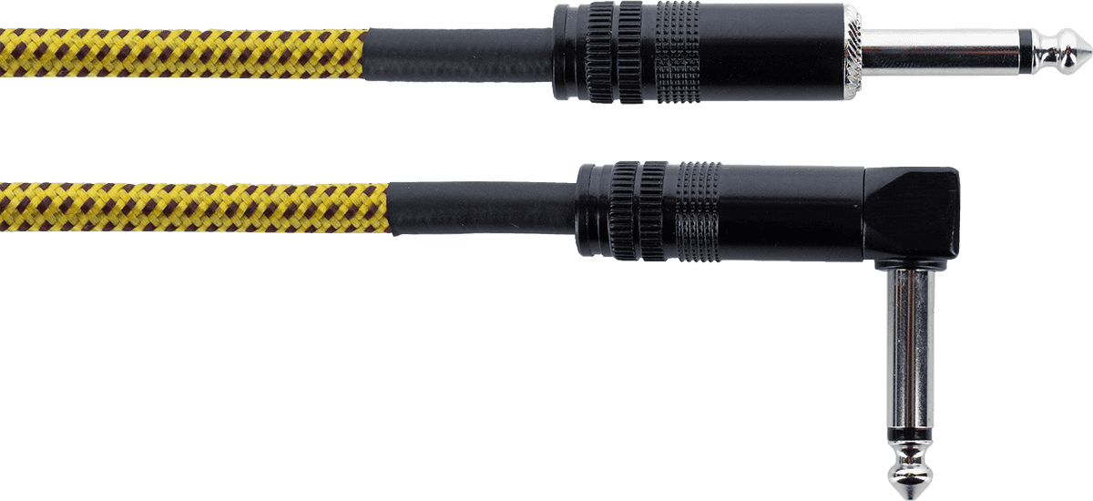 Cabo de Guitarra Jack Reto /Angulado 3 M Tweed Amarelo