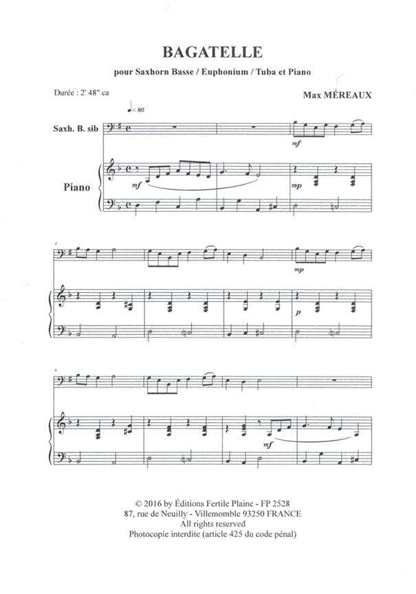 Mereaux Max - Bagatelle - Tuba & Piano