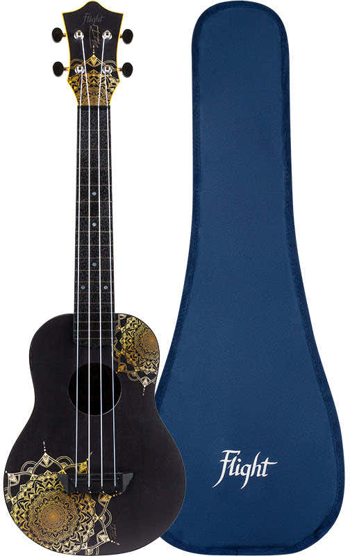 TUC40 Travel Concert Ukulele - Gold Mandala -