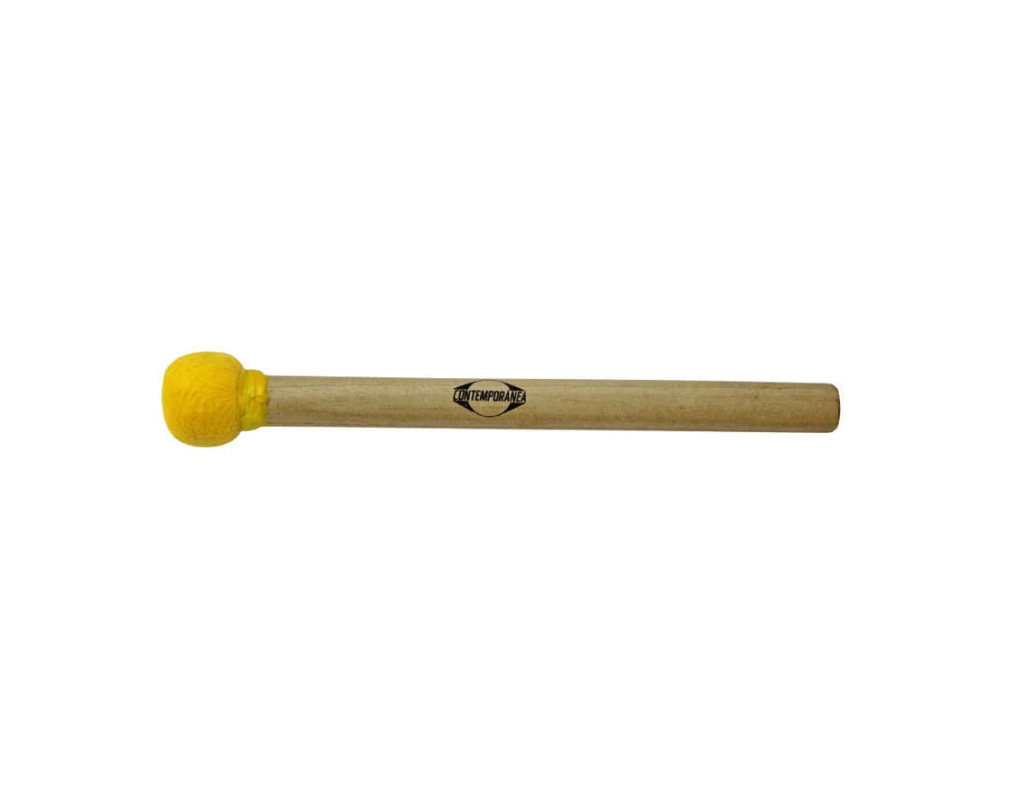 C-BS09y Baqueta De Surdo Amarela Madeira Cabeça Pequena 30Cm