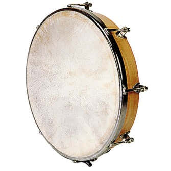 Pandeireta 25 CM Pele natural