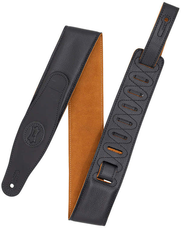 Couro Acolchoado 6,35cm - Black-Honey