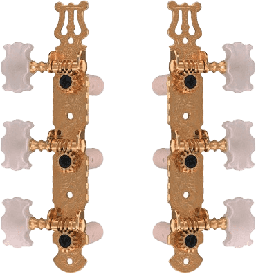 6 Tarraxas para Guitarra Clássica Douradas