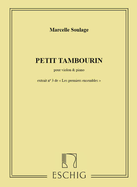 Soulage Marcelle - Petit Tambourin - Violon & Piano