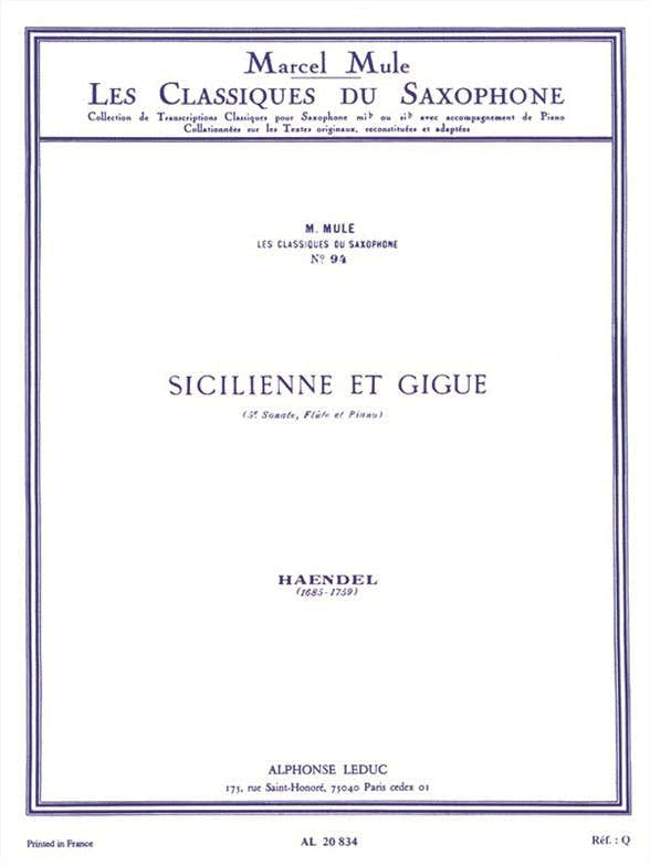 Sicilienne Et Gigue
