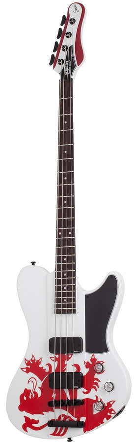 Ultra Spitfire Signature Simon Gallup Branco brilhante com Leão vermelho