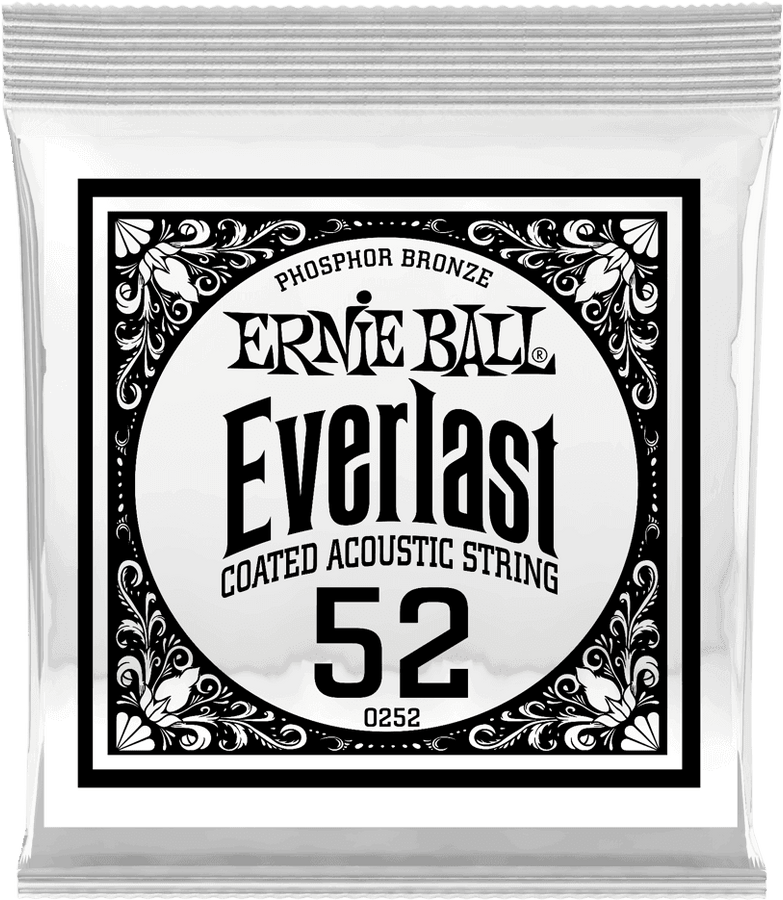 .052 EVERLAST COATED PHOSPHOR BRONZE ACOUSTIC GUITAR STRINGS