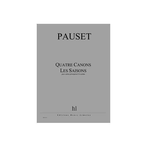Pauset - Canons (4) - Les Saisons - Violon Principal et 13 Cordes