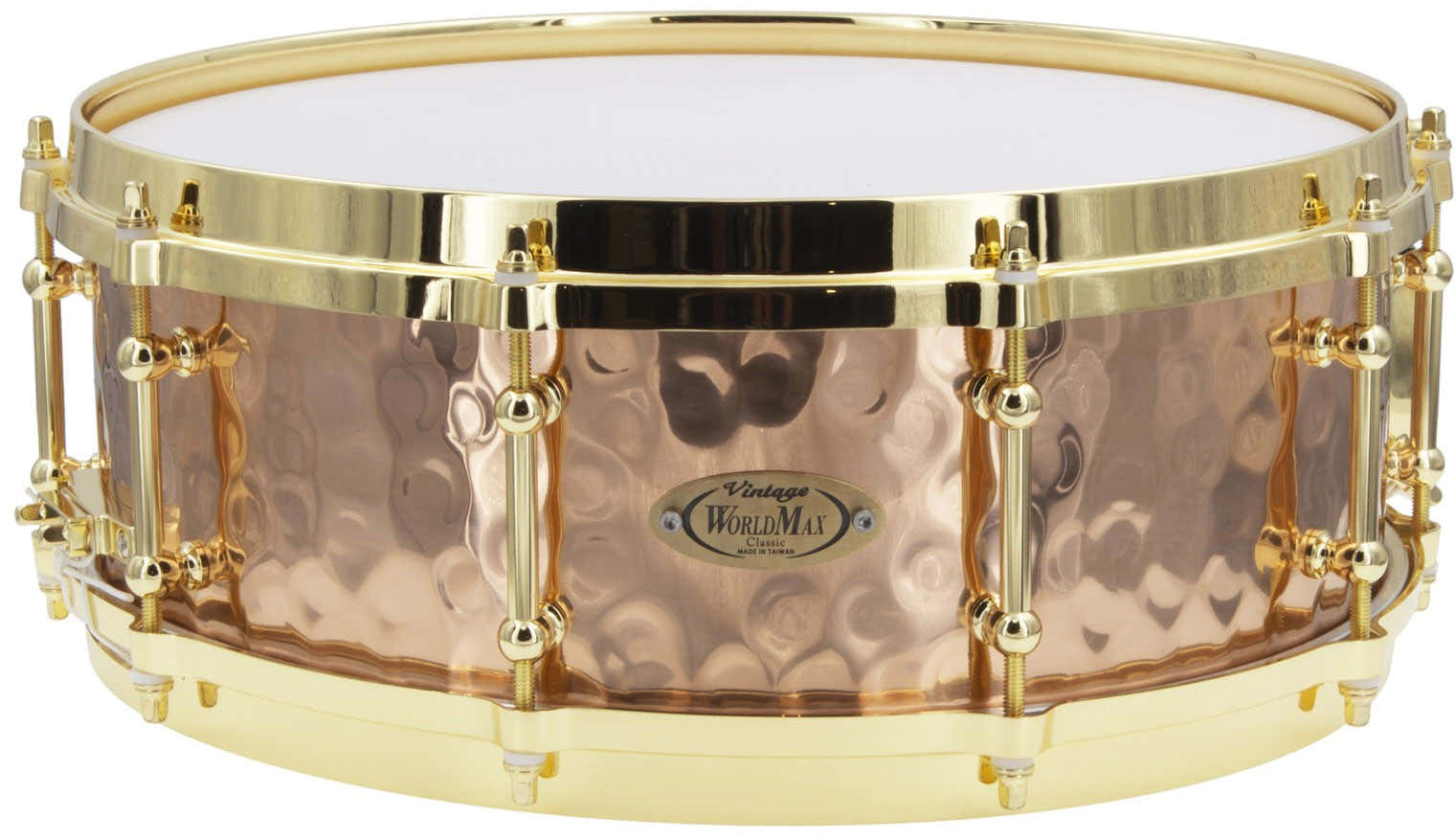 BZH-5014DHBR - Caixa 14" x 5" - Casco de Bronze Martelado - Aro Moldado