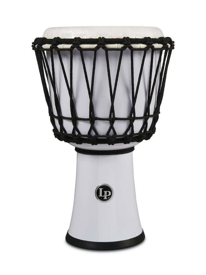 LP1607WH DJEMBE WORLD 7-INCH ROPE TUNED CIRCLE WHITE
