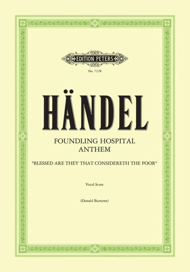 Handel G. F. - Foundling Hospital Anthem - Vocal Score
