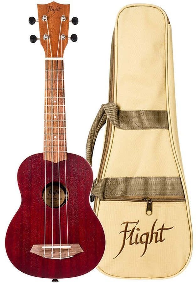 Flight: Gemstone NUS380 Soprano Ukulele - Coral -