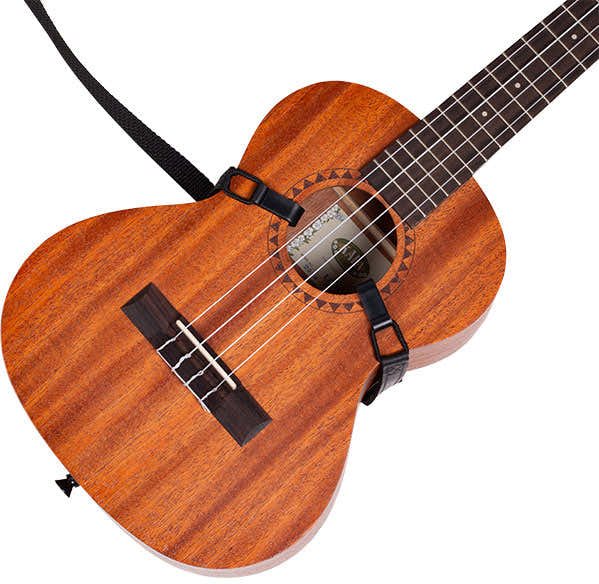 Correia Com Ganchos Para Ukulele - Preto