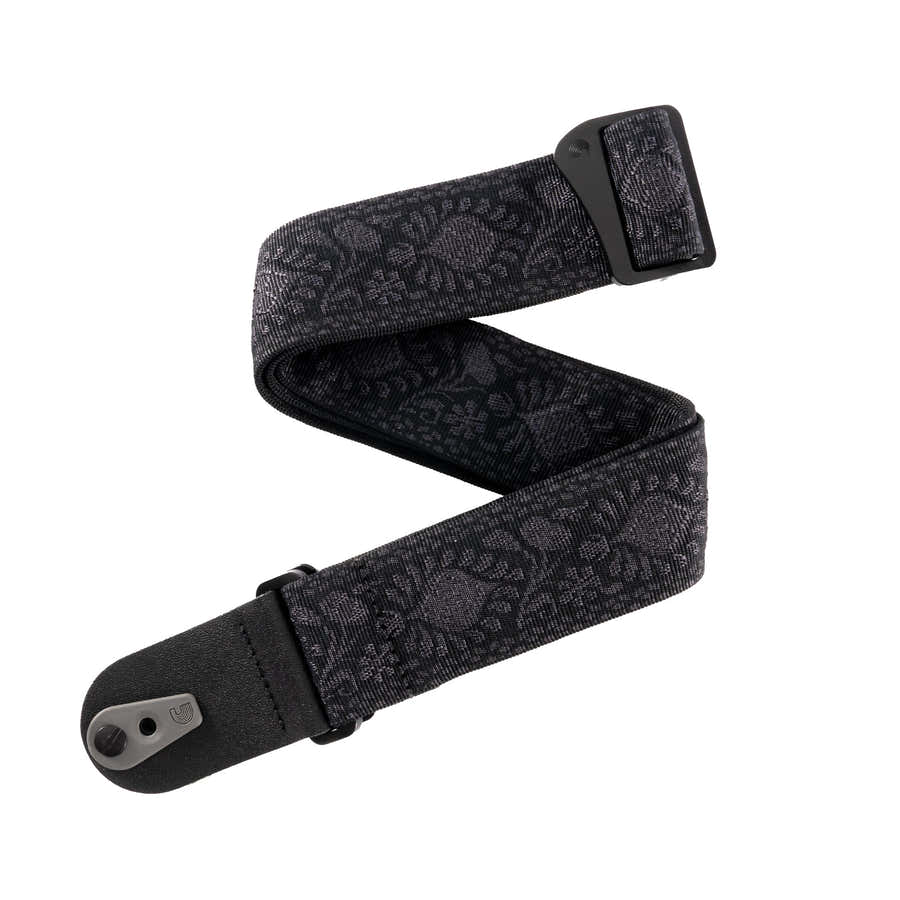 Pad Lock Correia entrançada para guitarra Monterey Black Tubular