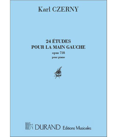 CZERNY K. - 24 ETUDES POUR LA MAIN GAUCHE OPUS 718 - PIANO