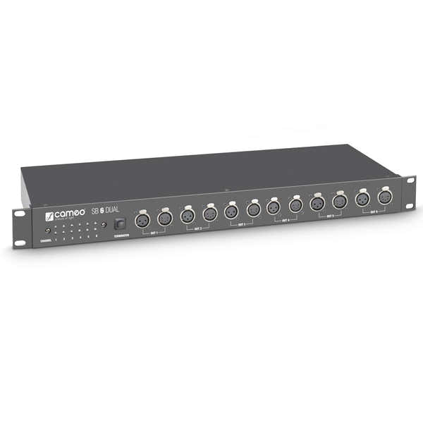 Cameo SB 6 DUAL - 6-CANAIS DMX SPLITTER-BOOSTER (3-POINT XLR E 5-POINT XLR)