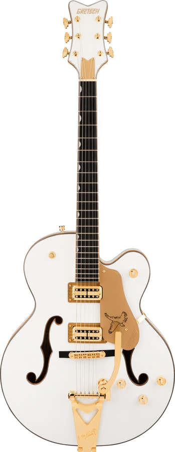 Synchromatic Falcon de corpo oco Single-Cut com Bigsby EBO Branco Snowcrest